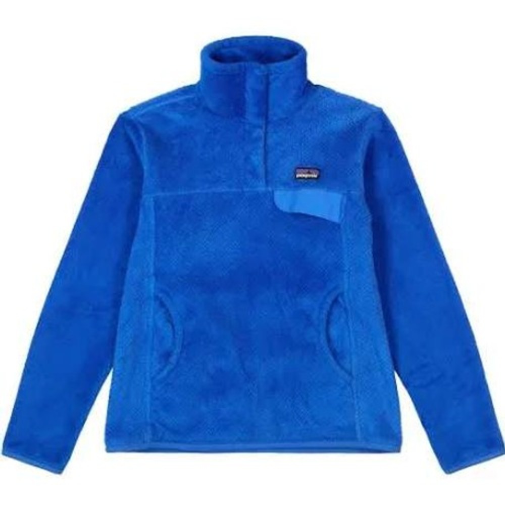 Patagonia Womens Pullover XL Blue Re-Tool Snap-T Polartec Fleece 25441